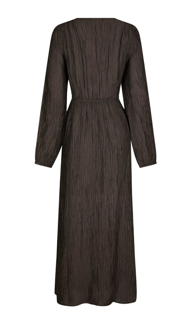 Neo Noir Kjole - Silfi Crepe - Dark Brown