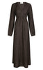Neo Noir Kjole - Silfi Crepe - Dark Brown