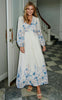 Neo Noir Kjole - Silfi Flower - Blue