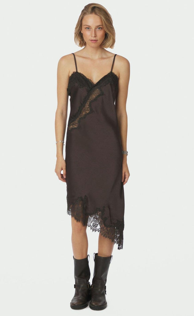 Neo Noir Kjole - Sorelle Lace - Dark Brown