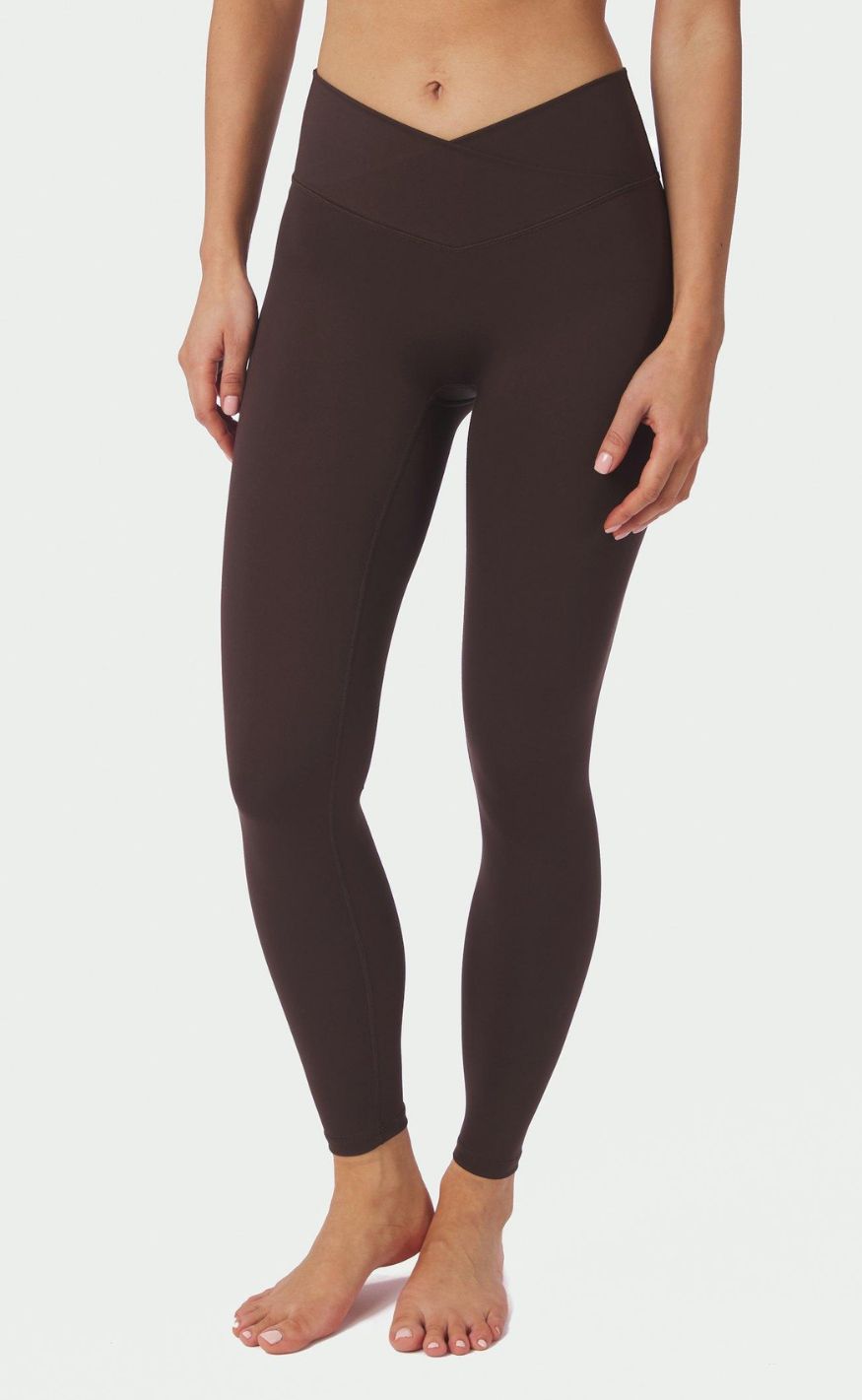 Neo Noir Leggings - Sabina Wrap - Chocolate Brown