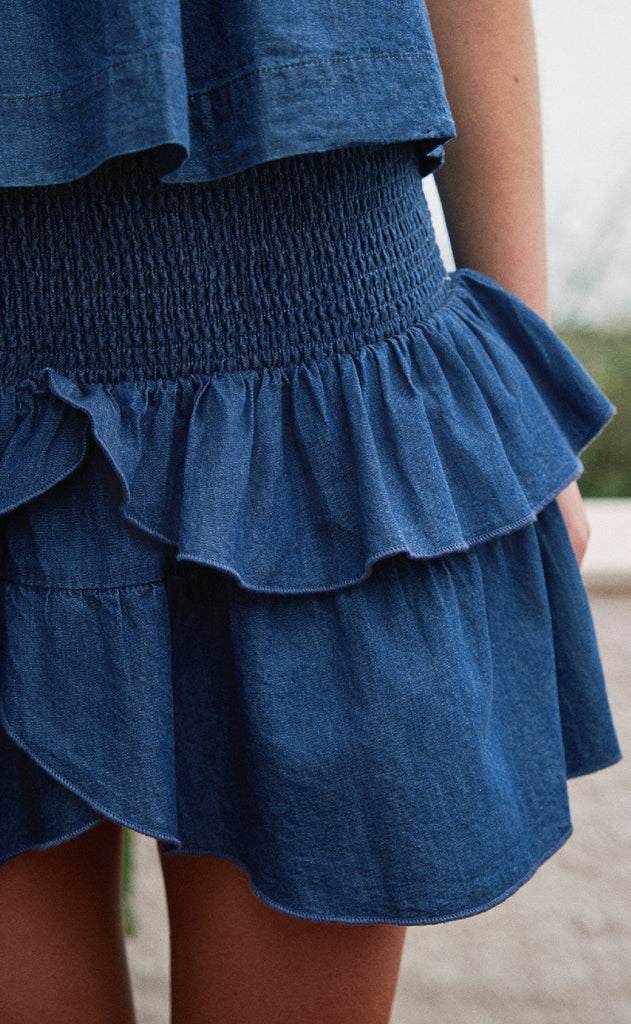 Neo Noir Nederdel - Carin Denim - Blue