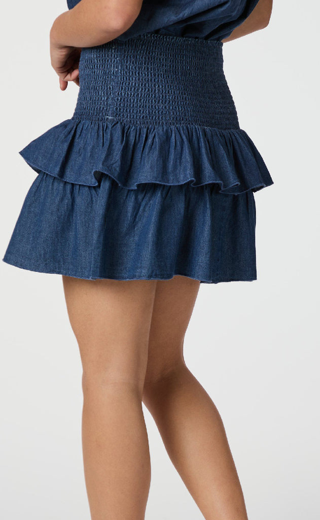 Neo Noir Nederdel - Carin Denim - Blue