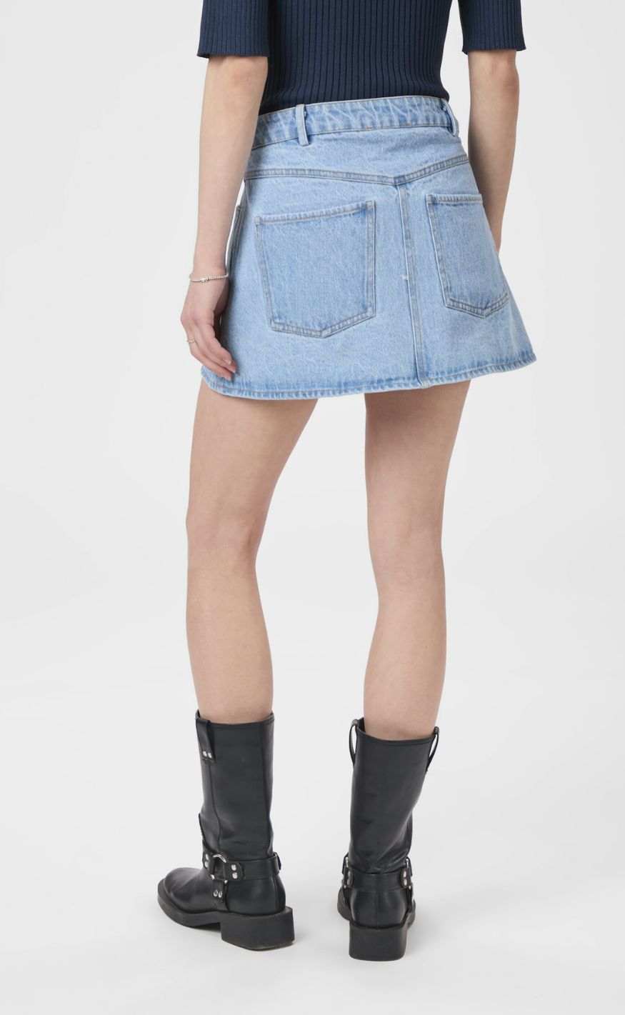 Neo Noir Nederdel - Coddie Denim - Light Blue