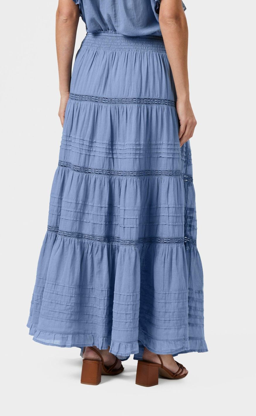 Neo Noir Nederdel - Felicia S Voile - Smoke Blue