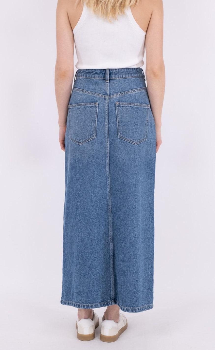 Neo Noir Nederdel - Frankie - Vintage Blue