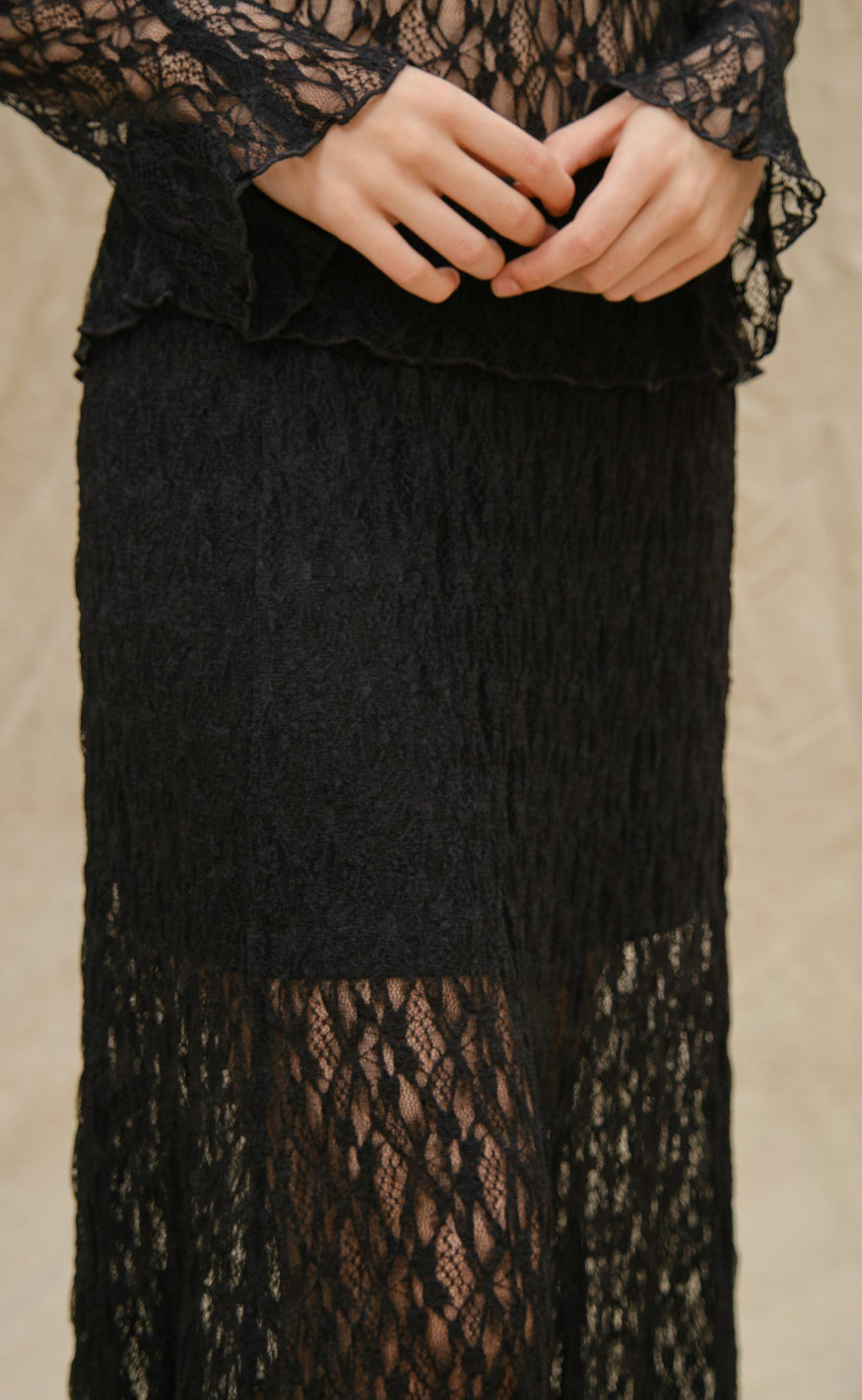 Neo Noir Nederdel - Mariya Lace - Black
