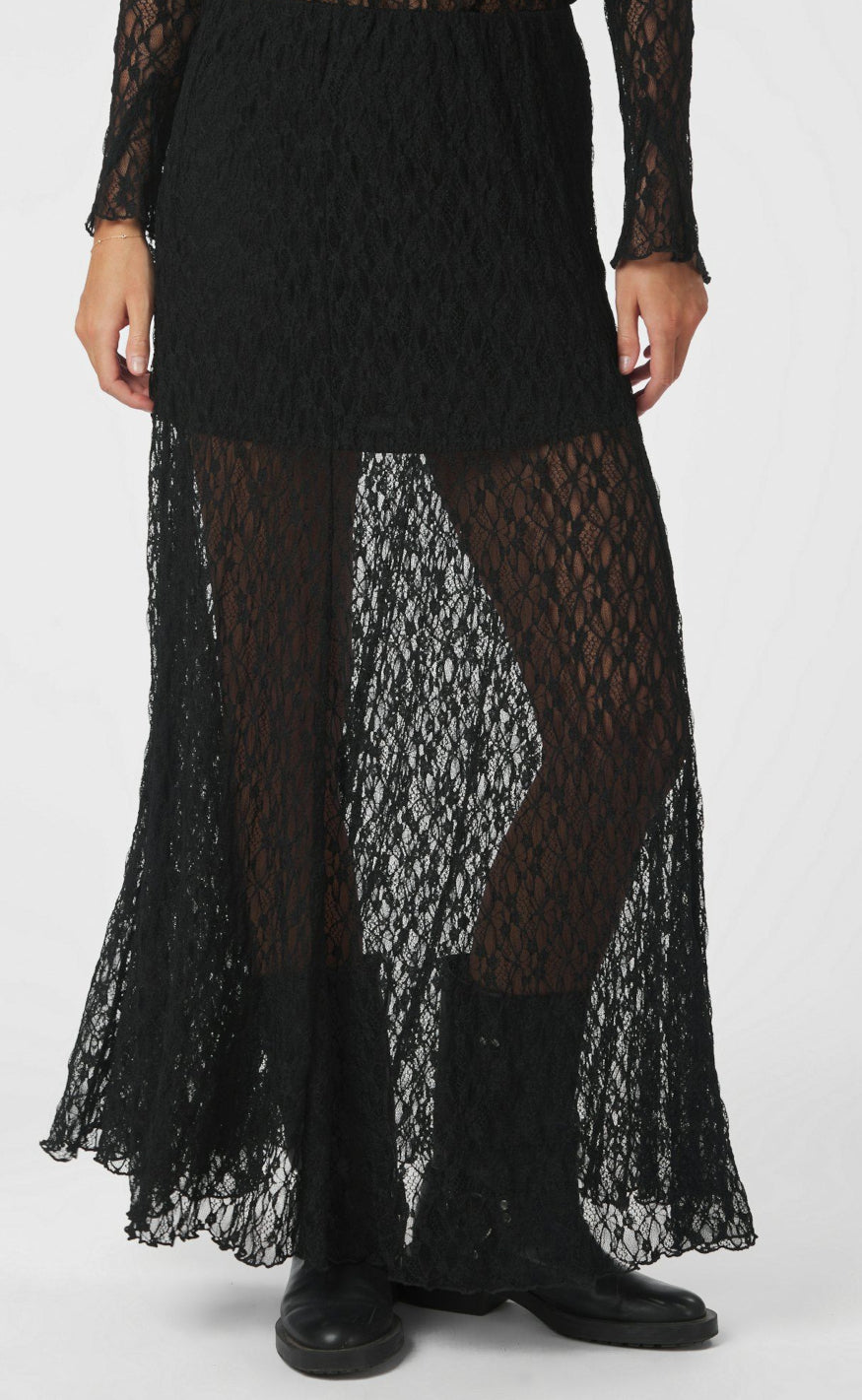 Neo Noir Nederdel - Mariya Lace - Black