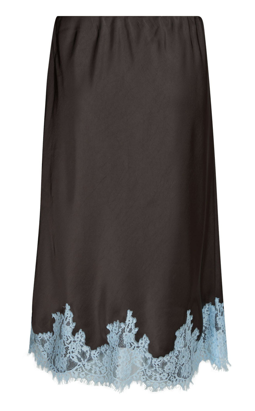 Neo Noir Nederdel - Naira Lace - Dark Brown