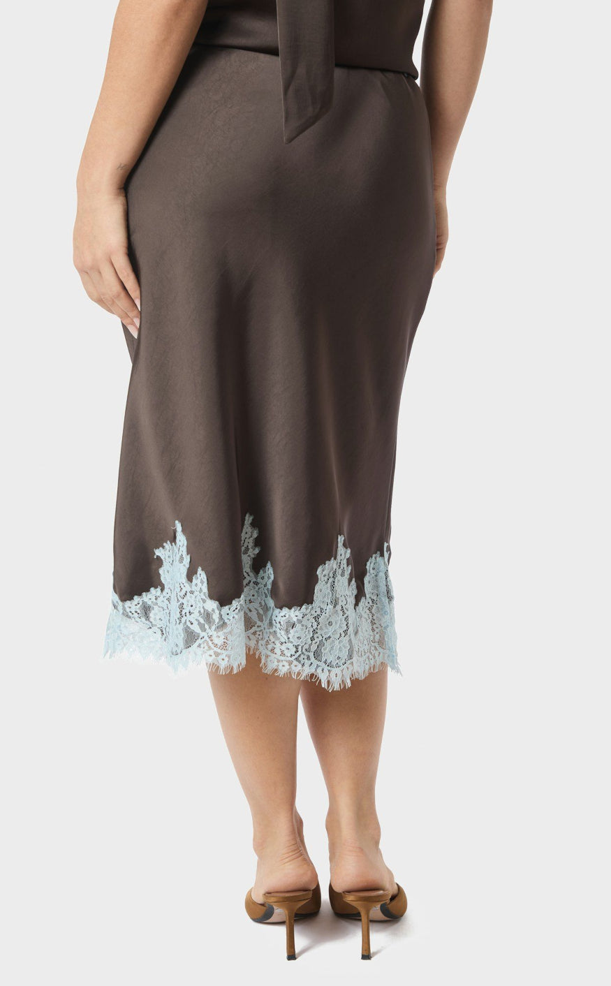 Neo Noir Nederdel - Naira Lace - Dark Brown