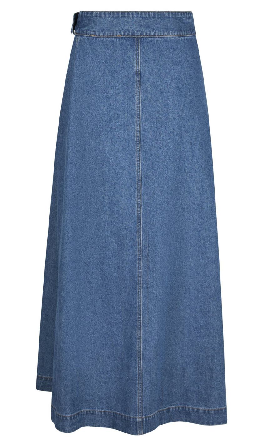 Neo Noir Nederdel - Nina Wrap Denim - Blue
