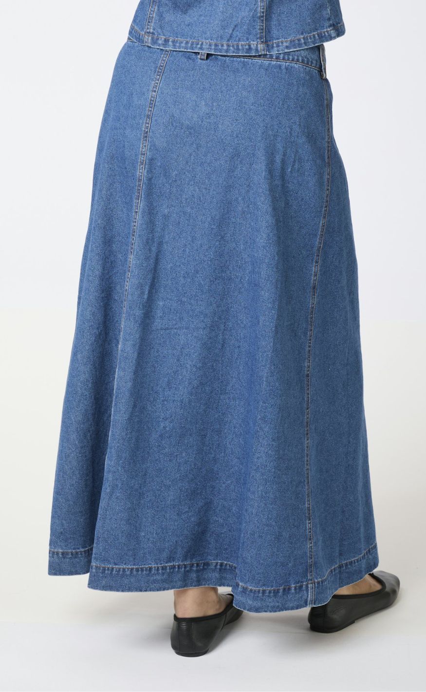 Neo Noir Nederdel - Nina Wrap Denim - Blue