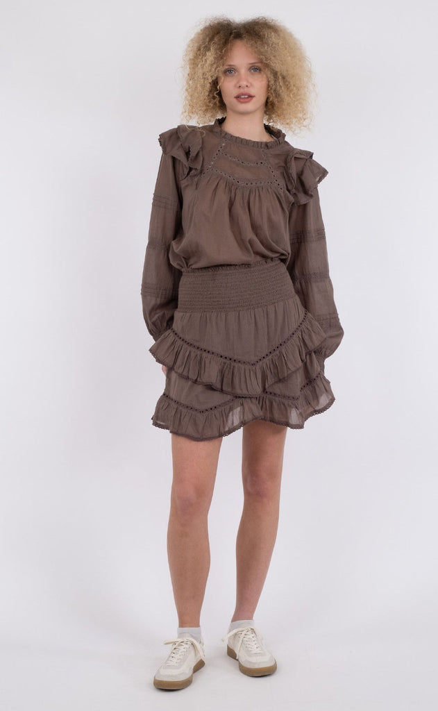 Neo Noir Nederdel - Ricki S Voile - Light Brown