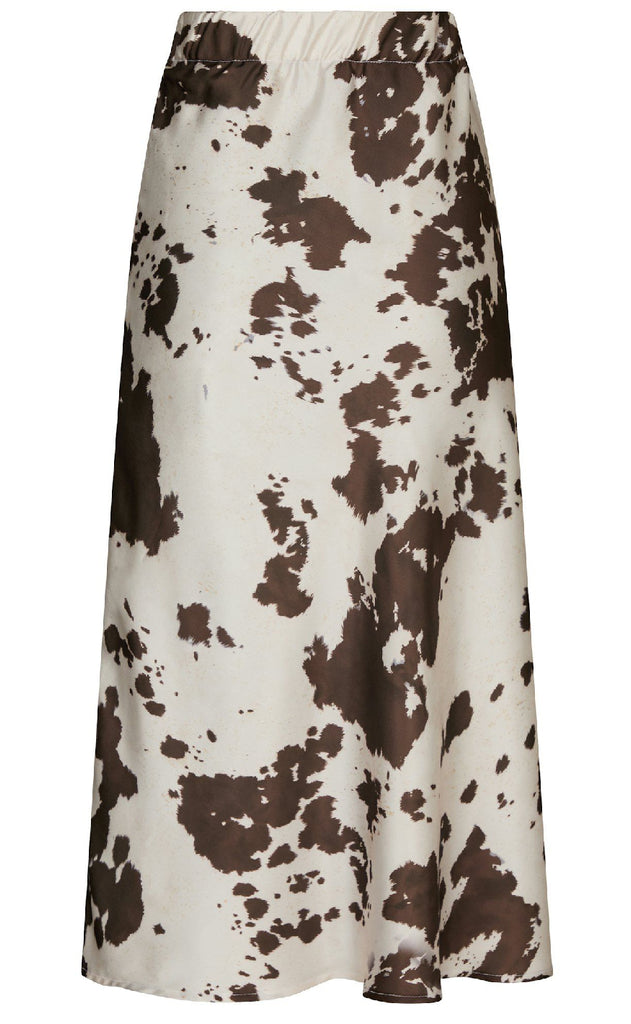 Neo Noir Nederdel - Viso Cow Print - Brown