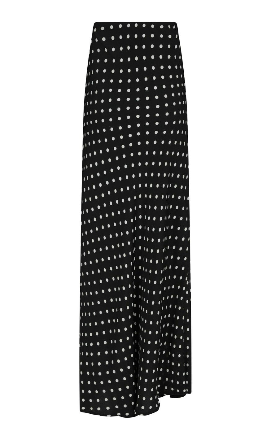 Neo Noir Nederdel - Viso Crepe Dot - Black