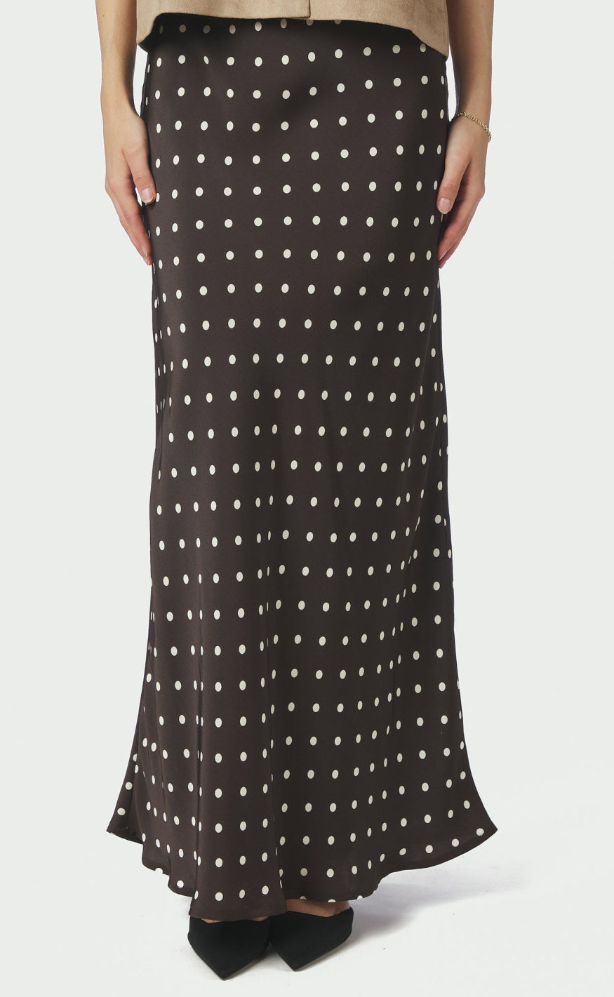 Neo Noir Nederdel - Viso Dot - Dark Brown