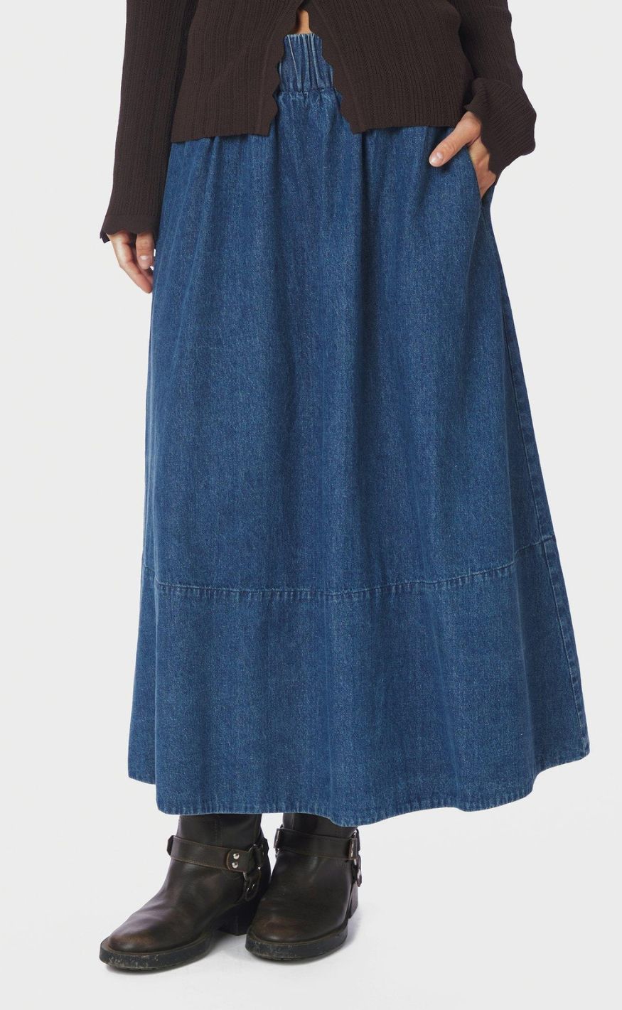 Neo Noir Nederdel - Yara Denim - Blue