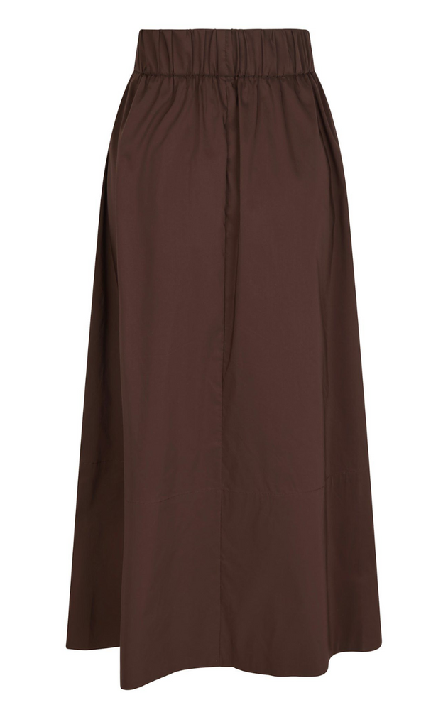 Neo Noir Nederdel - Yara Poplin - Dark Brown