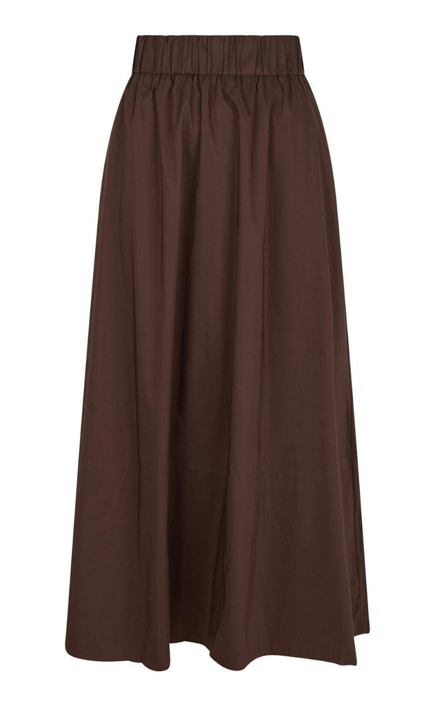 Neo Noir Nederdel - Yara Poplin - Dark Brown