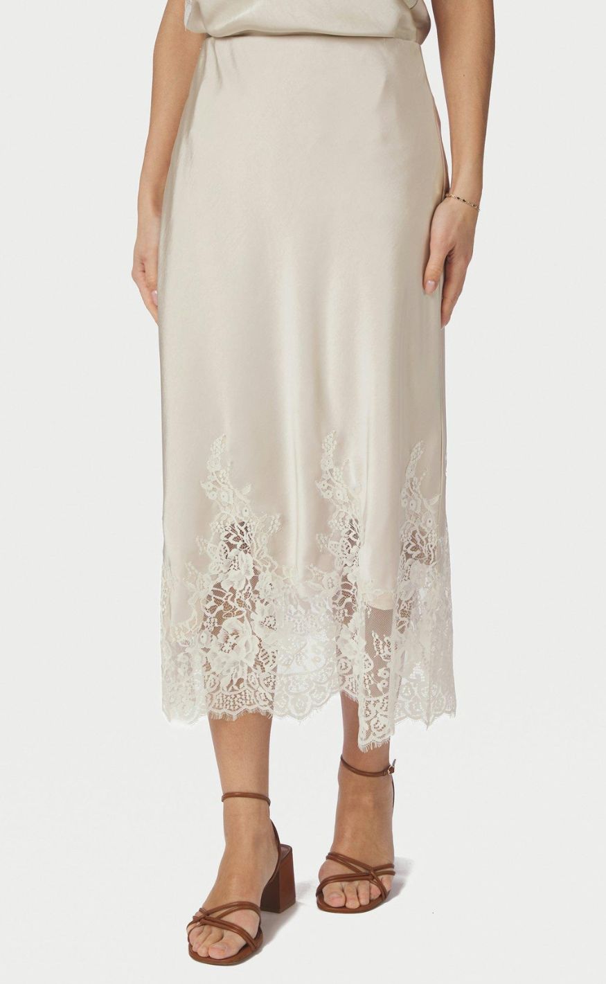 Neo Noir Nederdel - Yelina Heavy Sateen - Champagne