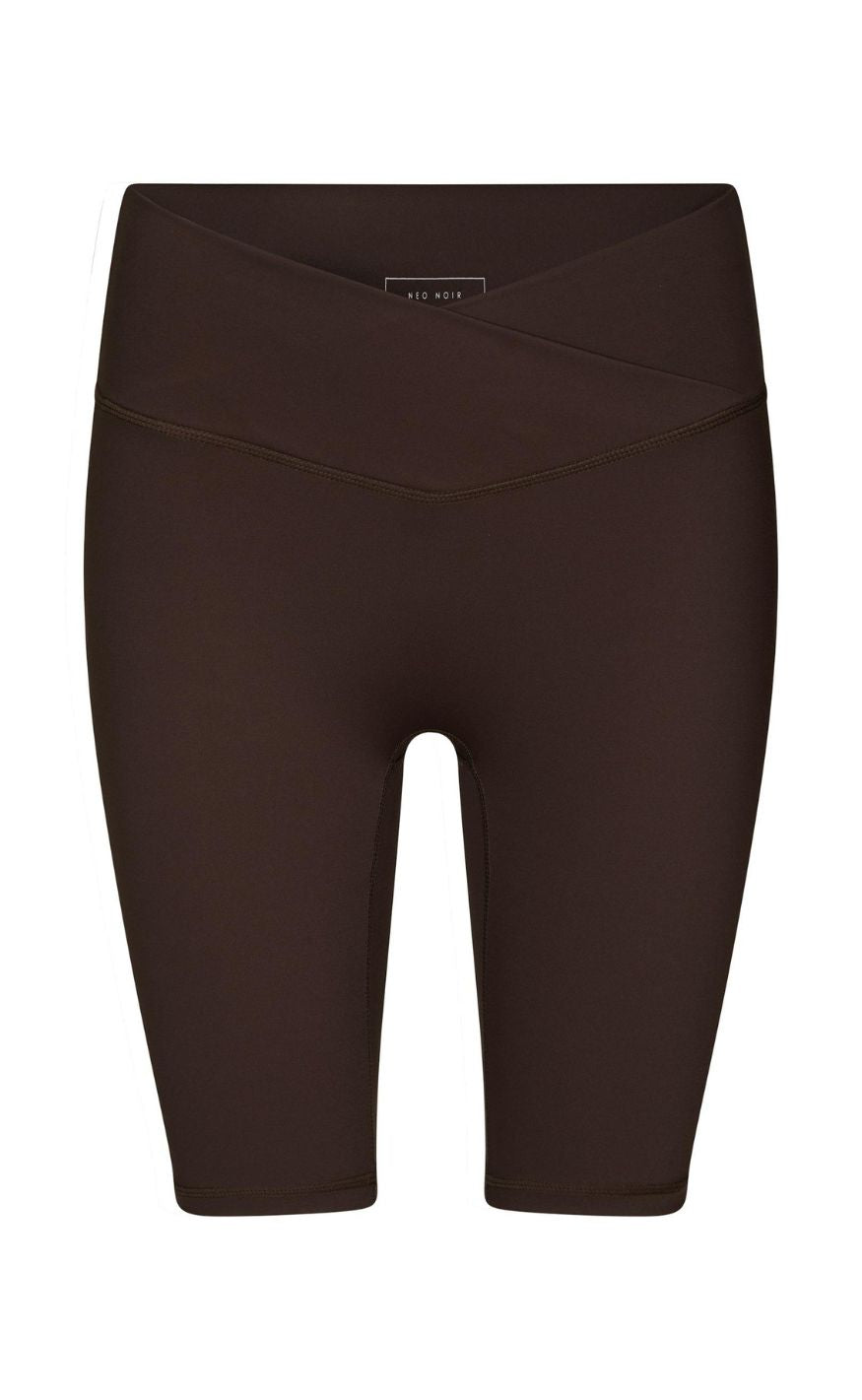 Neo Noir Shorts - Lea Wrap - Chocolate Brown