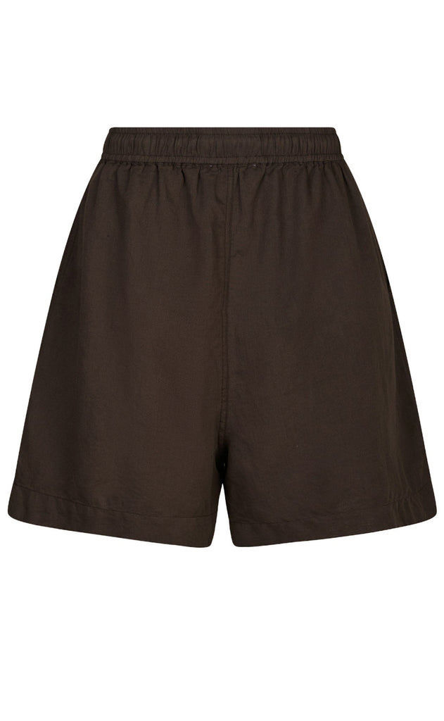 Neo Noir Shorts - Shala Linen - Dark Brown
