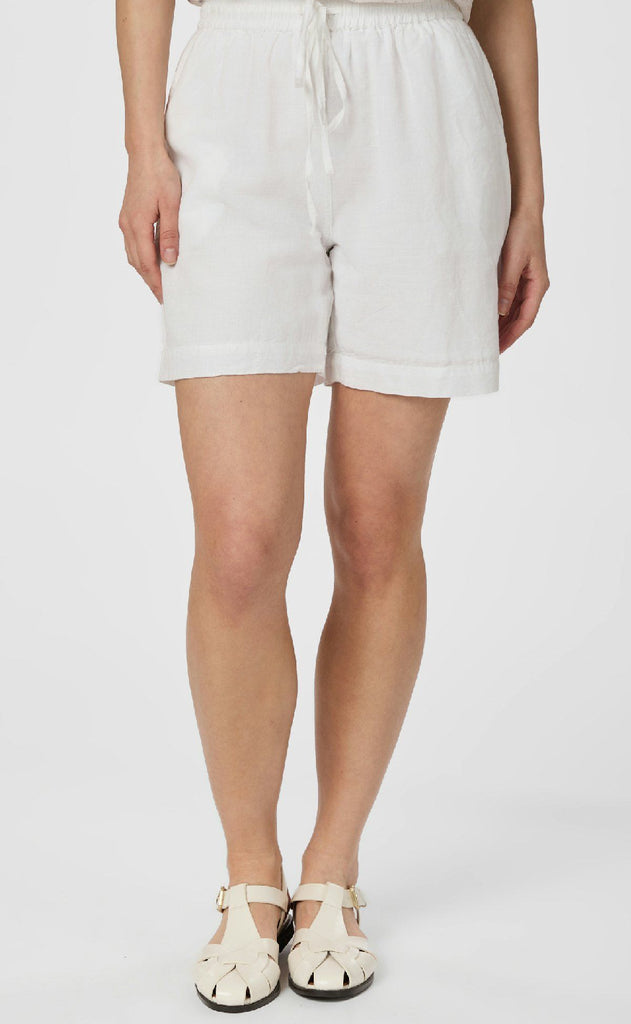 Neo Noir Shorts - Shea Linen - White