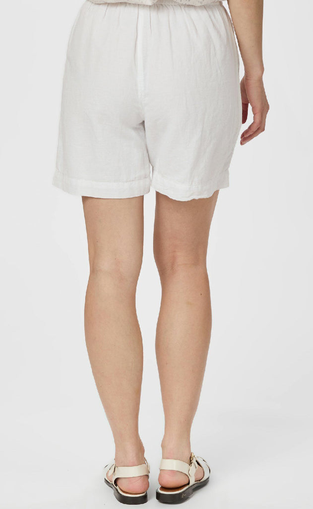 Neo Noir Shorts - Shea Linen - White