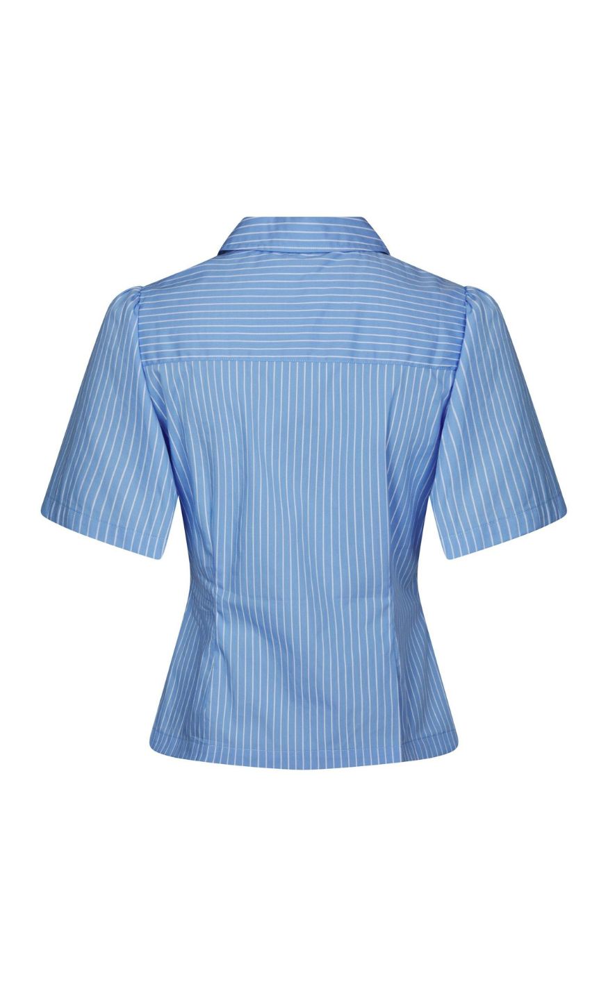 Neo Noir Skjorte - Balara Stripe Poplin - Light Blue