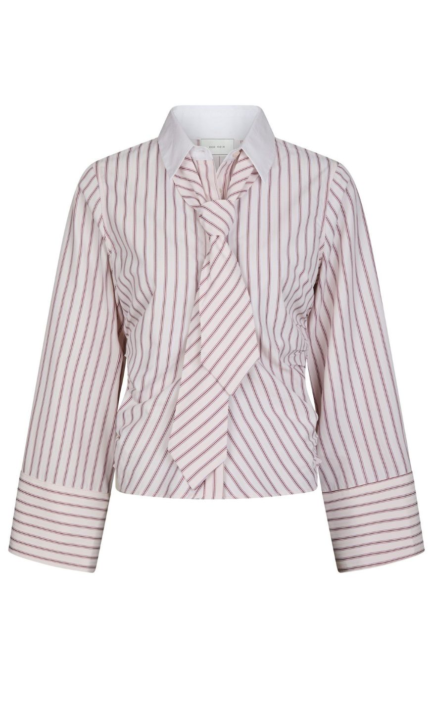 Neo Noir Skjorte - Francesca Stripe - Rose
