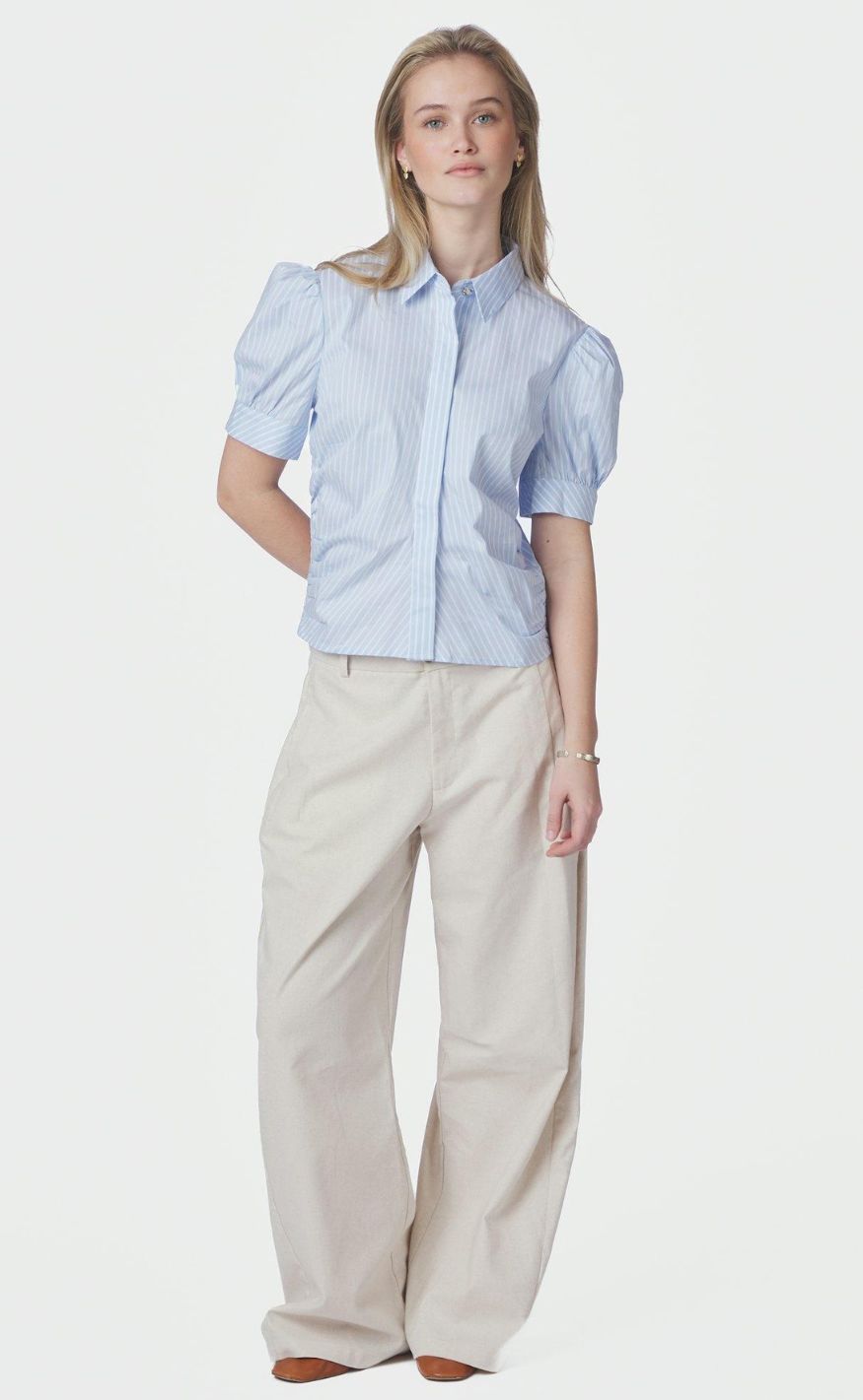 Neo Noir Skjorte - Frannie Soft - Light Blue