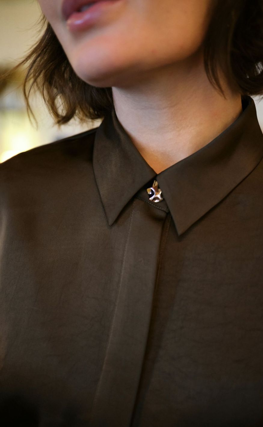 Neo Noir Skjorte - Fransala Heavy Sateen - Dark Brown