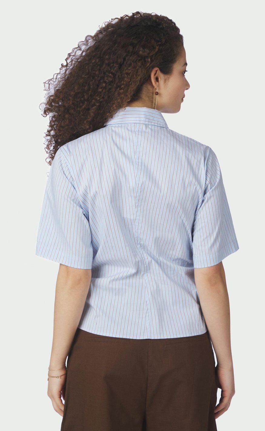 Neo Noir Skjorte - Hazell Stripe - Light Blue