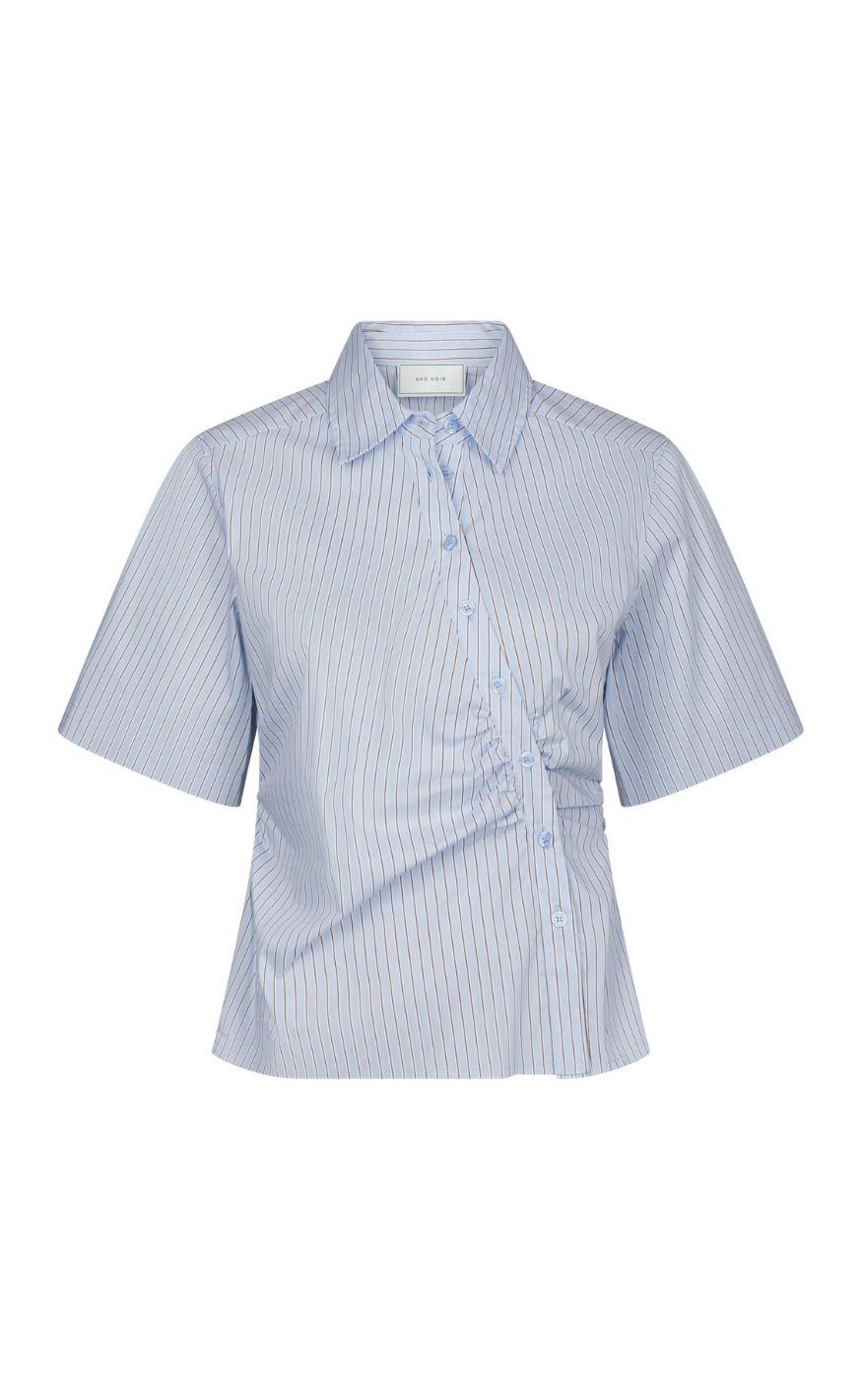 Neo Noir Skjorte - Hazell Stripe - Light Blue