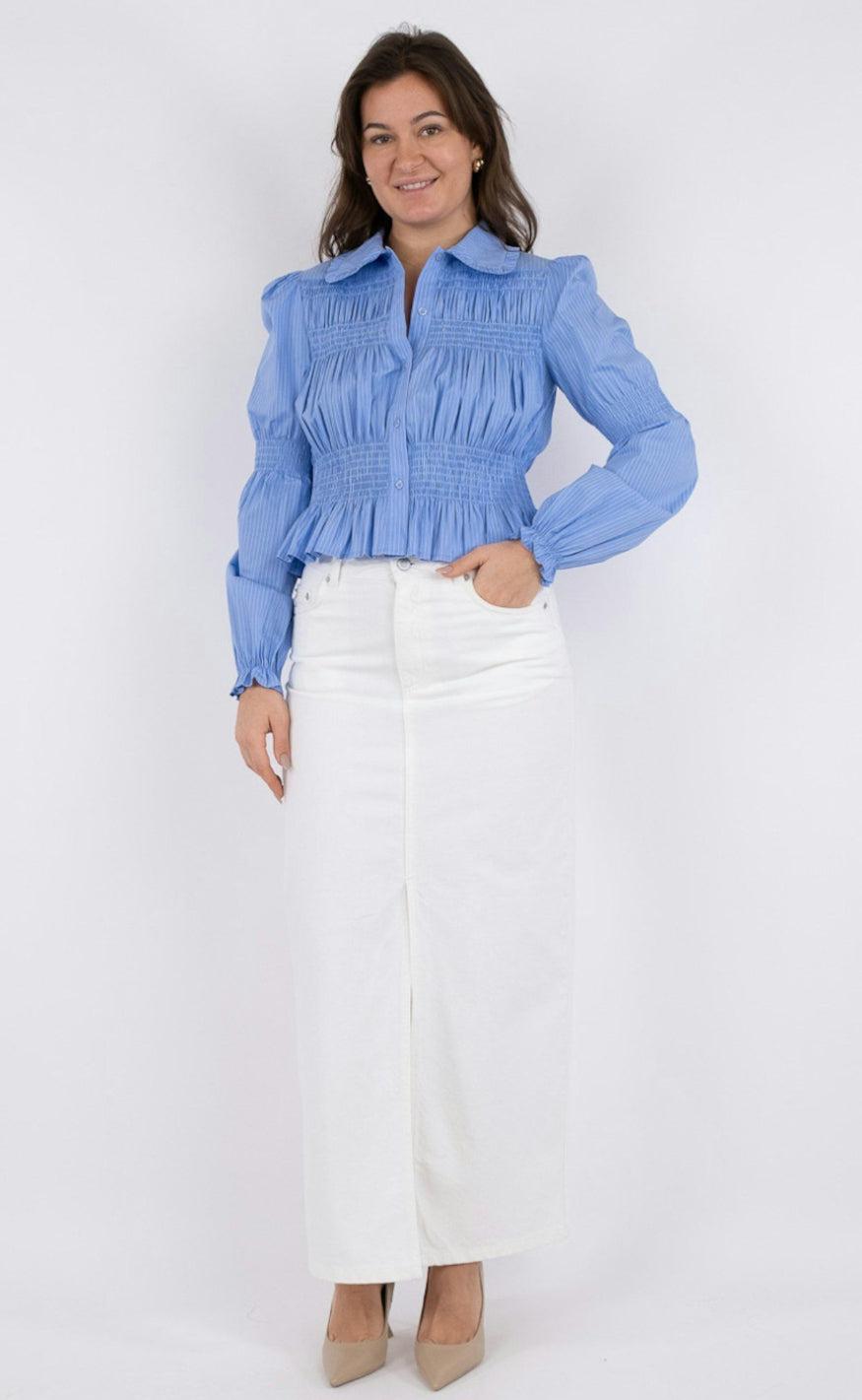 Neo Noir Skjorte - Kella - Light Blue