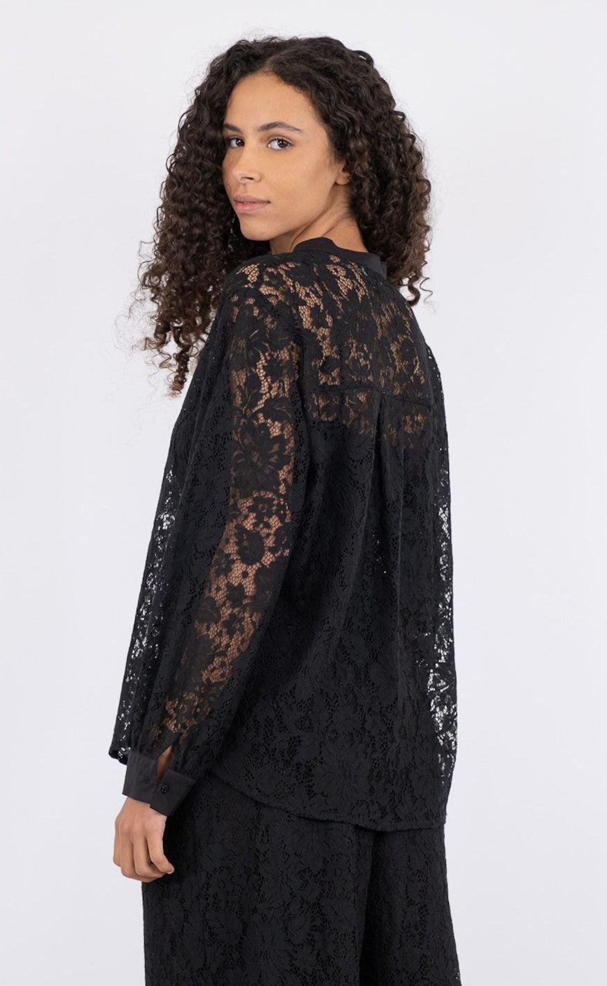 Neo Noir Skjorte - Mae Lace - Black