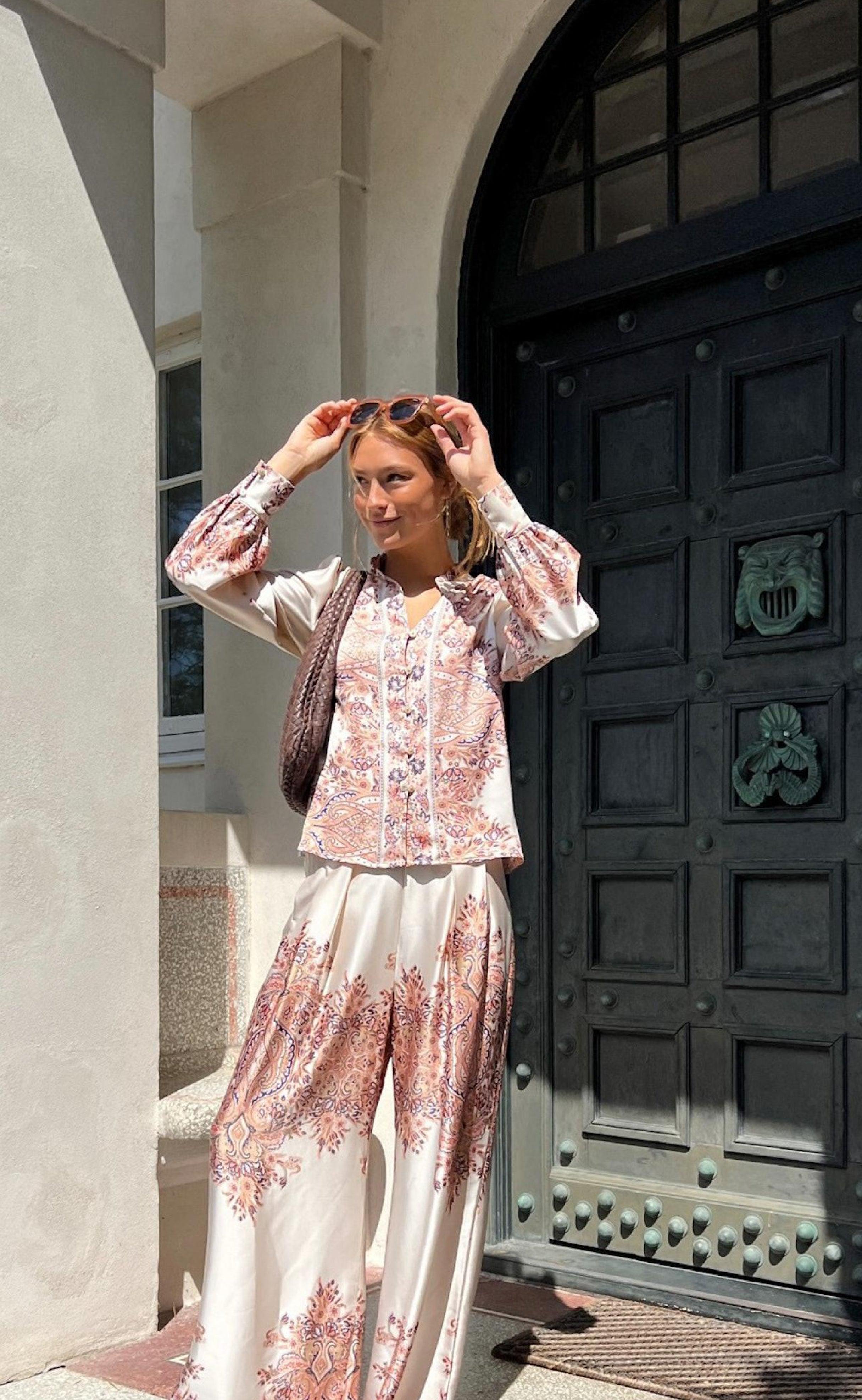Neo Noir Skjorte - Massima Paisley - Creme