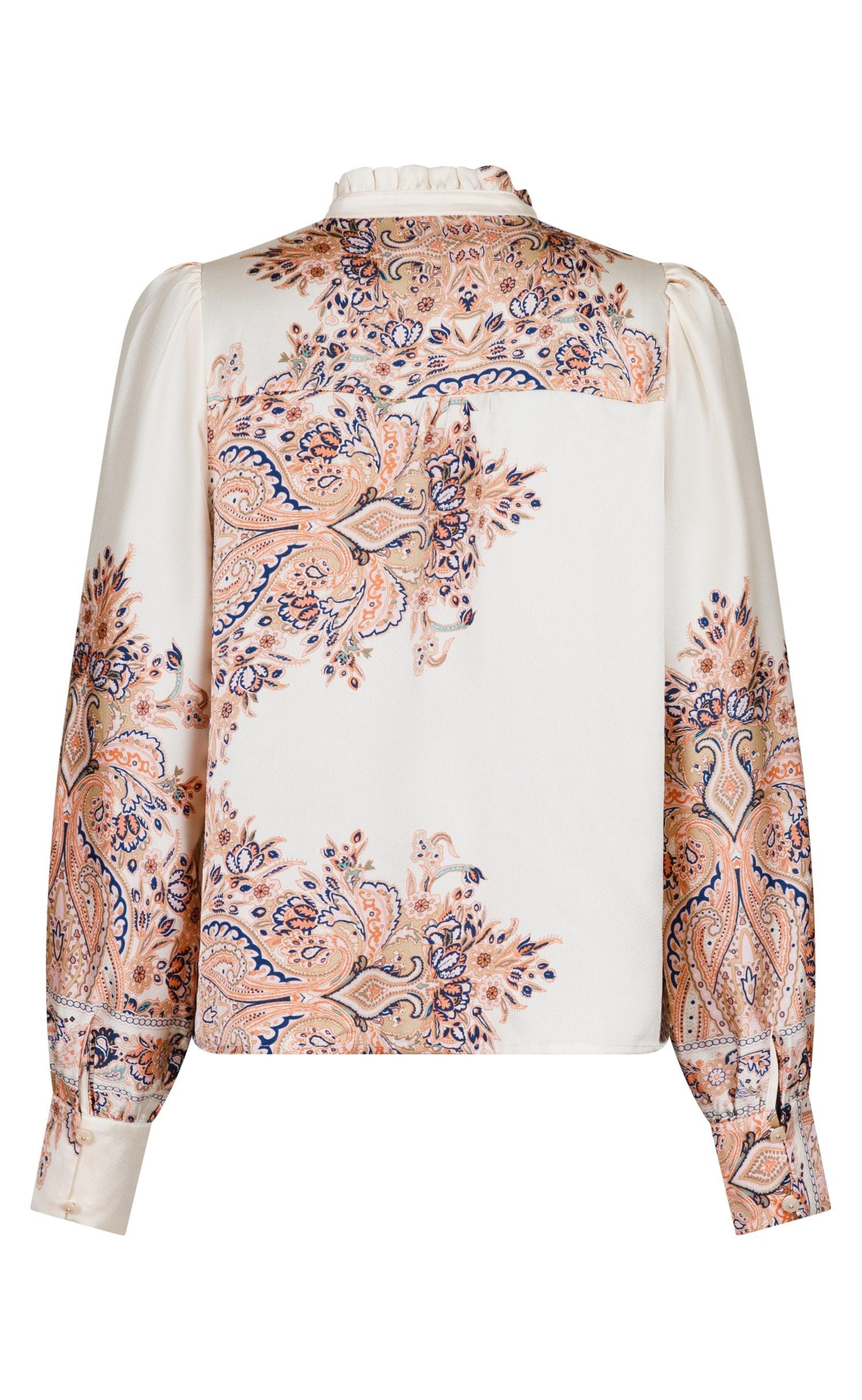 Neo Noir Skjorte - Massima Paisley - Creme