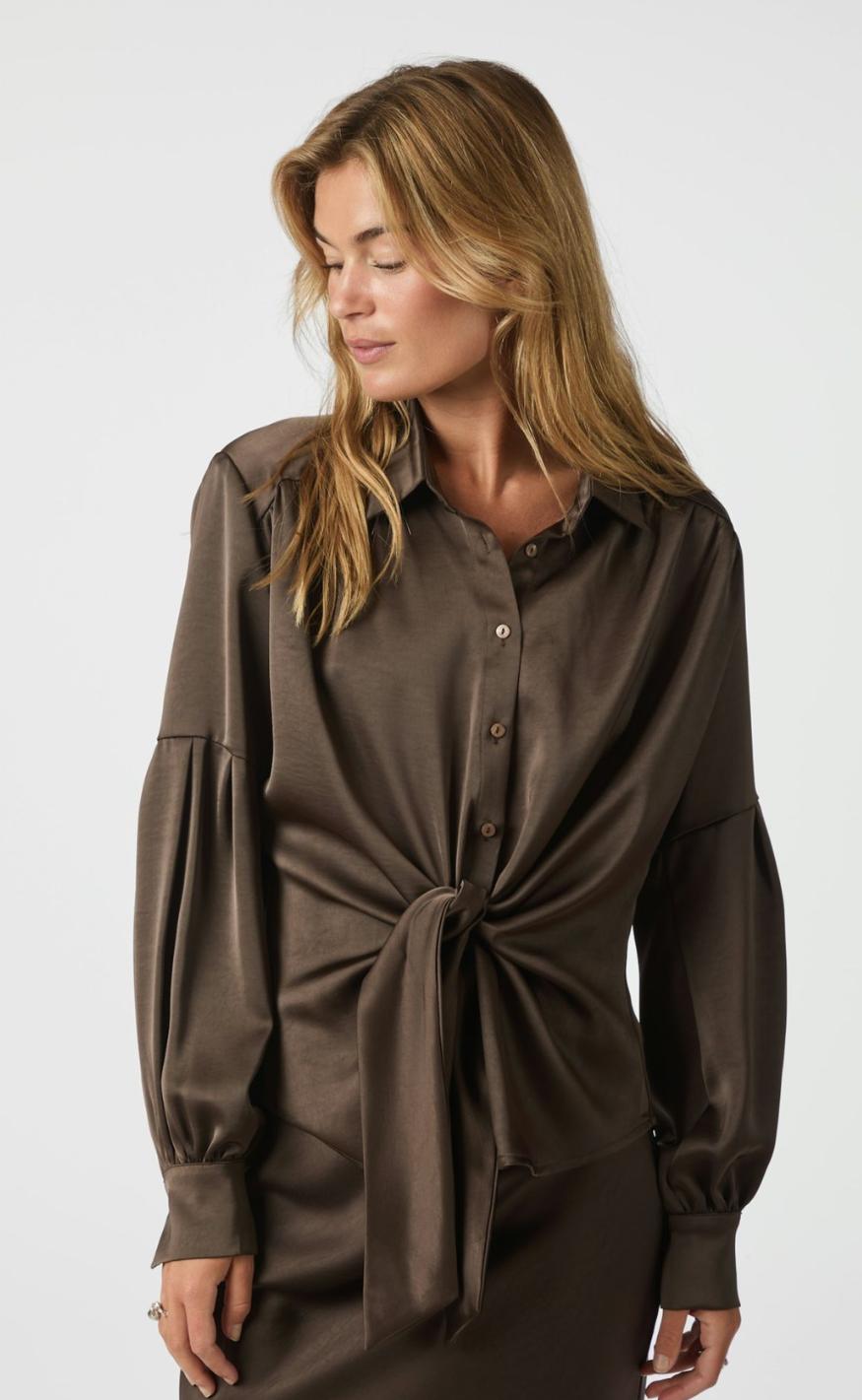 Neo Noir Skjorte - Naja - Dark Brown