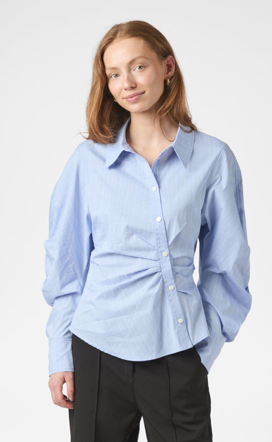 Neo Noir Skjorte - Neolla Flannel - Light Blue