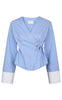 Neo Noir Skjorte - Salvia Stripe - Light Blue