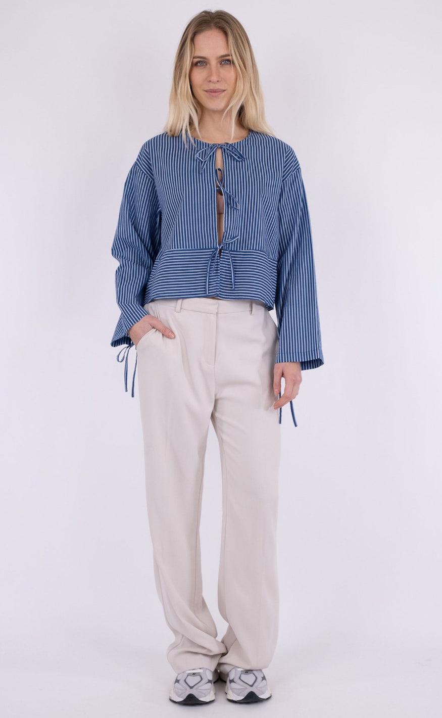 Neo Noir Skjorte - Wanda Stripe - Blue