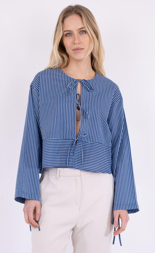 Neo Noir Skjorte - Wanda Stripe - Blue