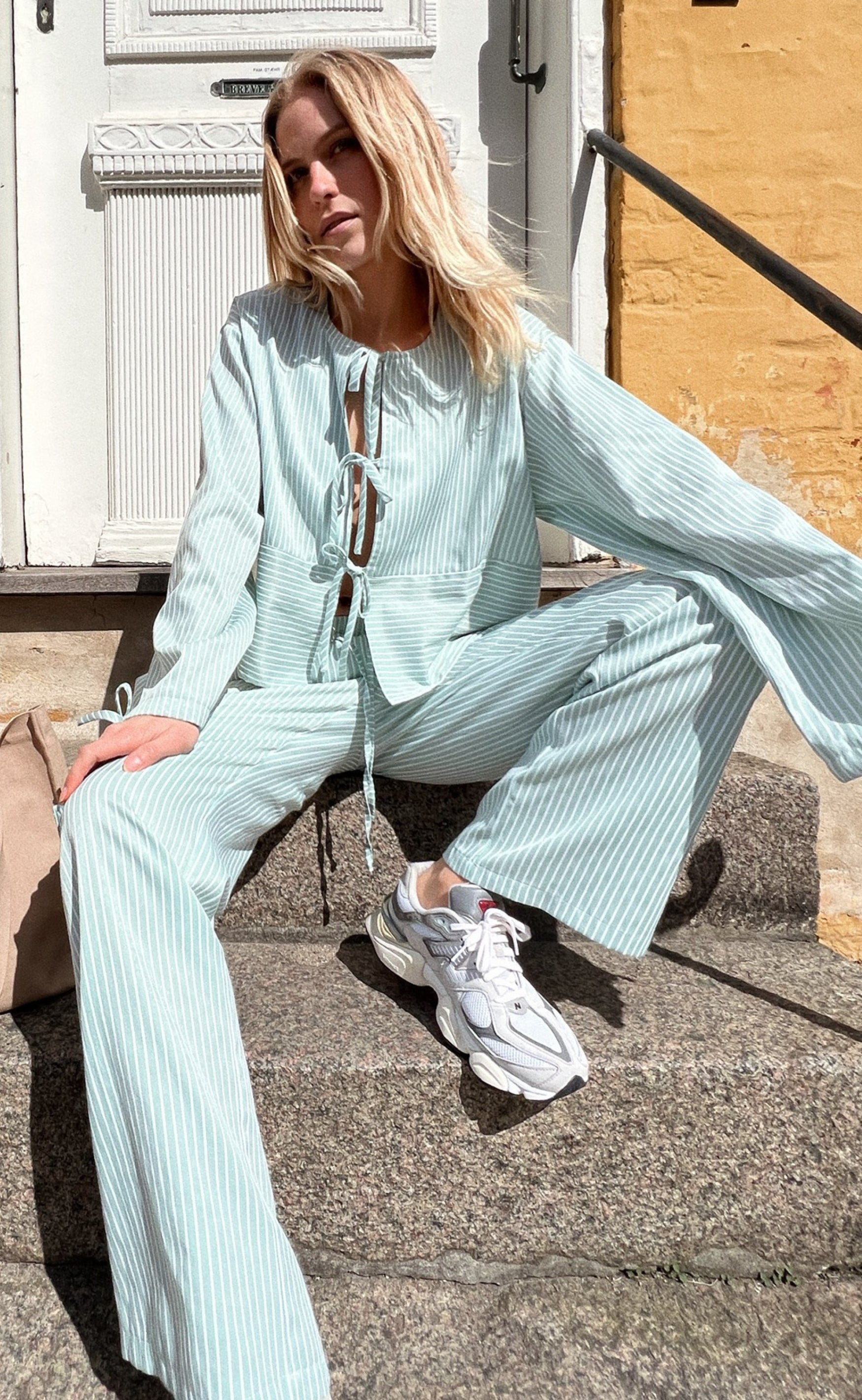 Neo Noir Skjorte - Wanda Stripe - Mint