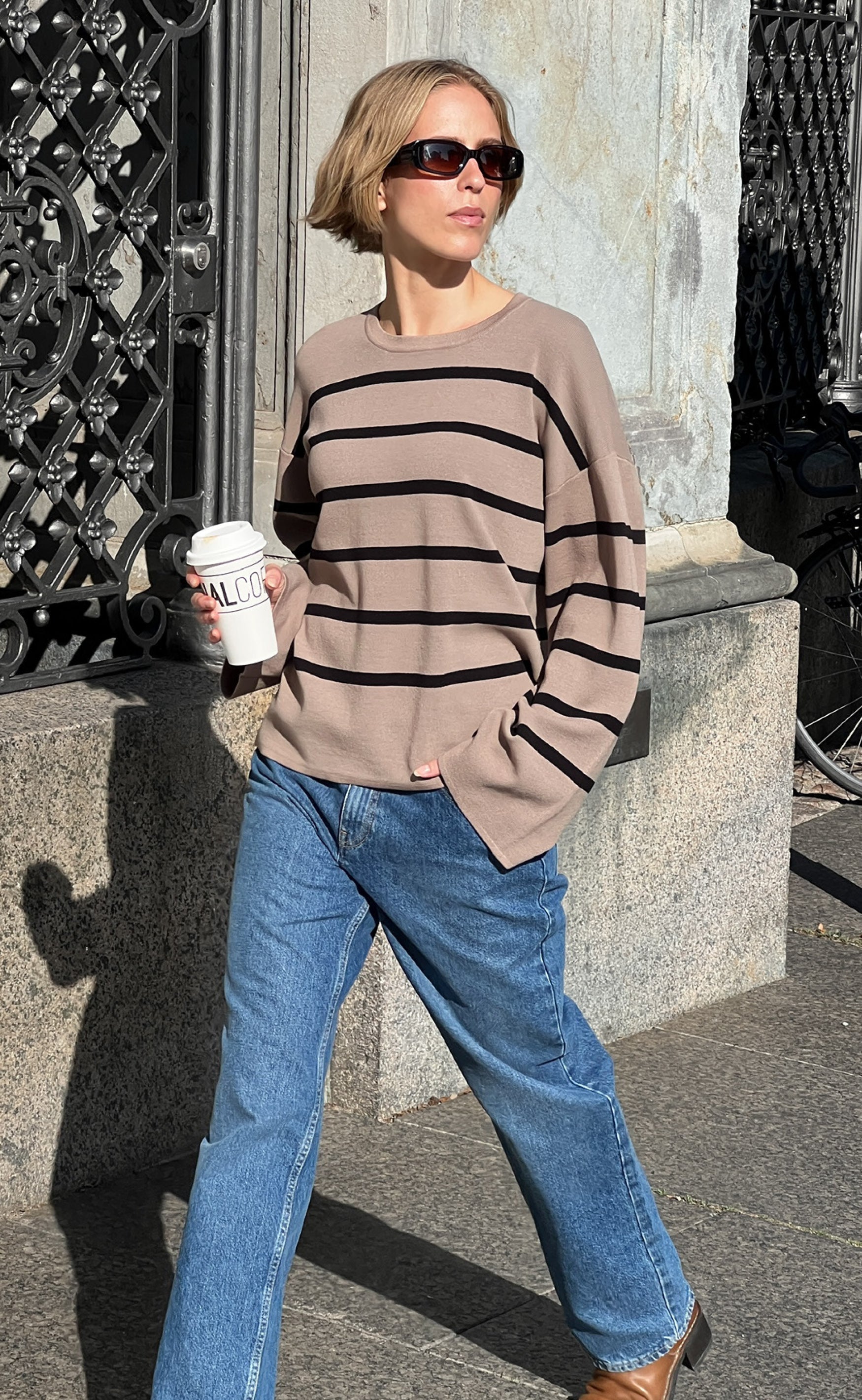 Neo Noir Strik - Shana Stripe - Khaki