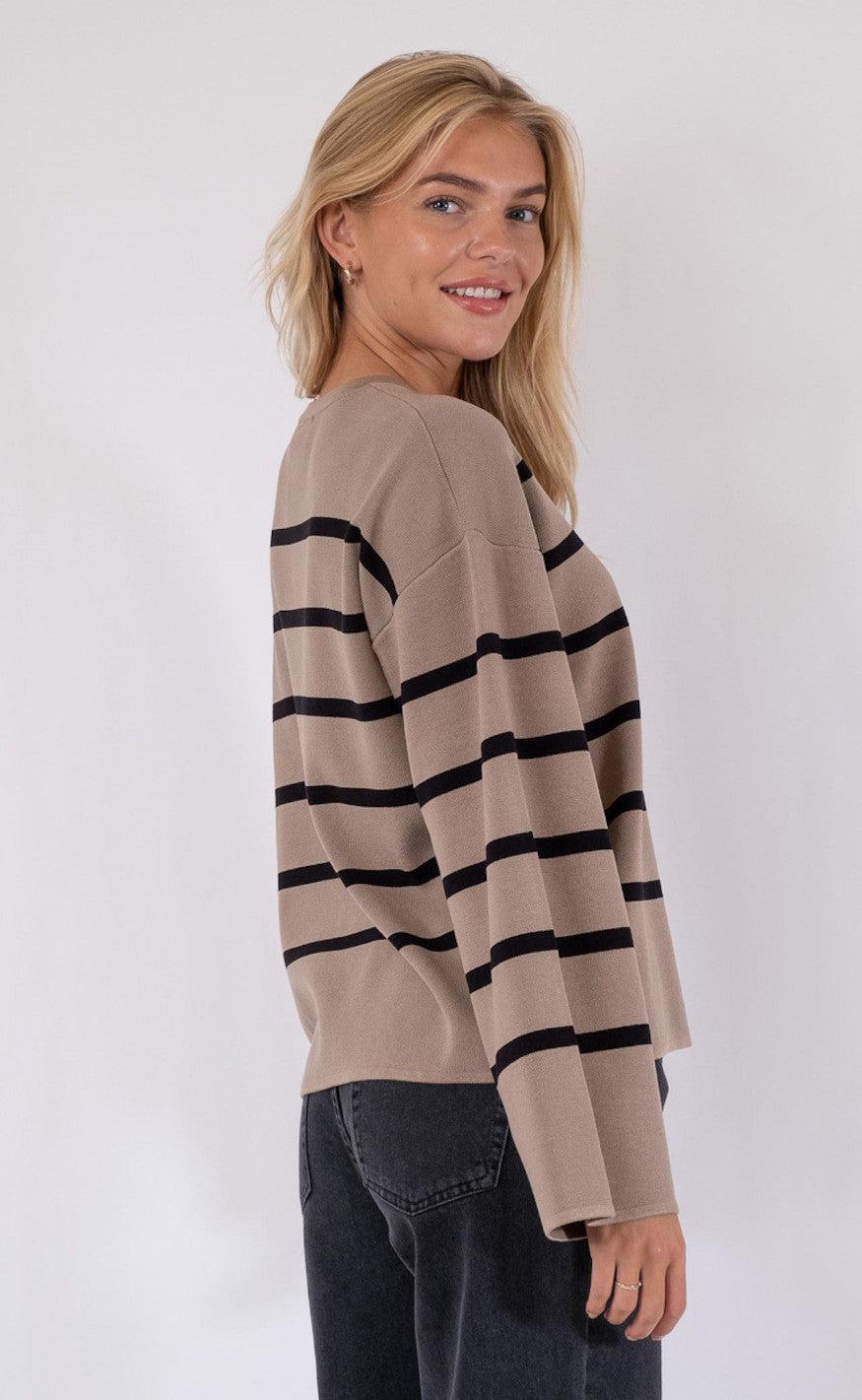 Neo Noir Strik - Shana Stripe - Khaki