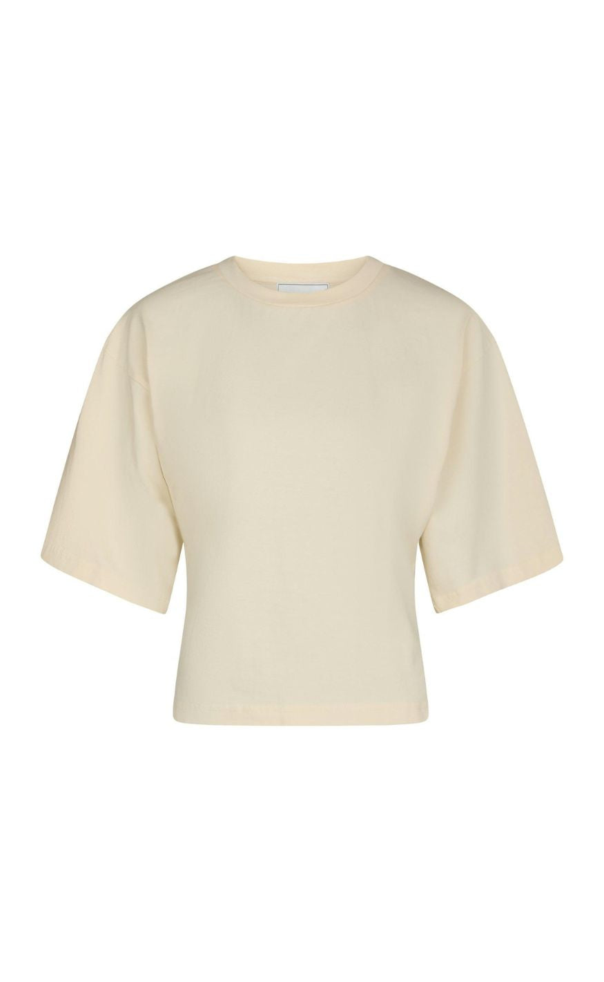 Neo Noir T-shirt - Asha Boxy Tee - Butter Yellow