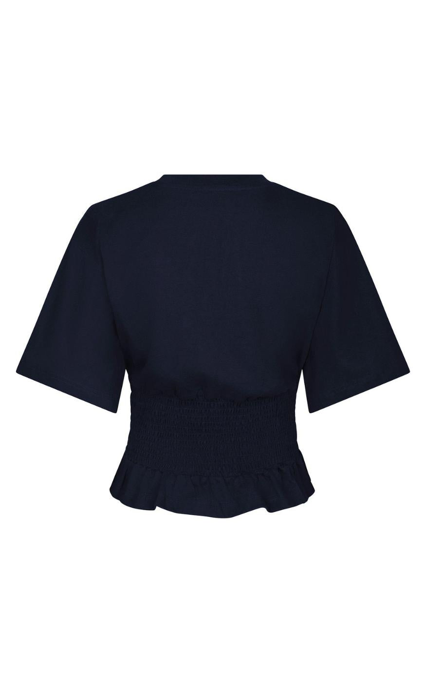 Neo Noir T-shirt - Dray Boxy Smock - Navy