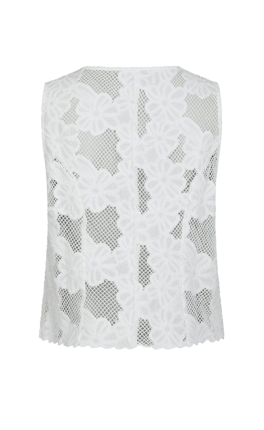 Neo Noir Top - Alboa Embroidery - Off White