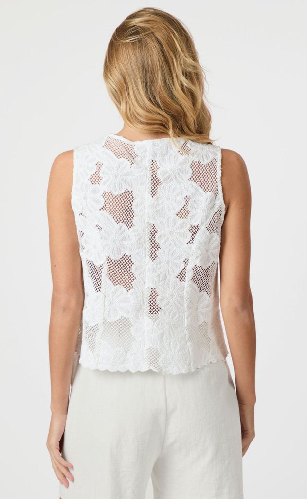 Neo Noir Top - Alboa Embroidery - Off White